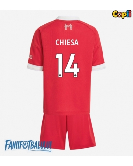 Liverpool Federico Chiesa #14 Echipament de Fotbal Replică 2025-26 Copii Acasa (+ Șorturi)